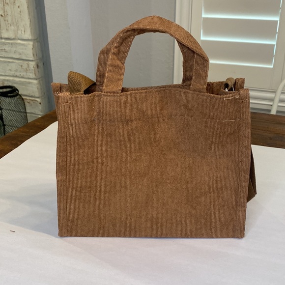 Letu - Small Brown Corduroy Small Handbag / Shoulder Bag For Women & Gir… - Picture 9 of 13
